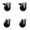 Service Caster 4'' Phenolic Wheel Swivel Bolt Hole Caster Set with 2 Posi Lock Brakes, 4PK SCC-BH20S414-PHS-PLB-2-S-2 - alternate 1